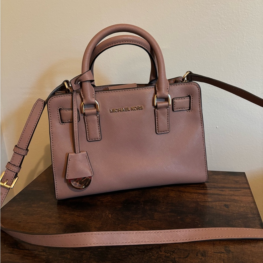 Dusty Pink Michaels Kors Dillon Saffiono Purse